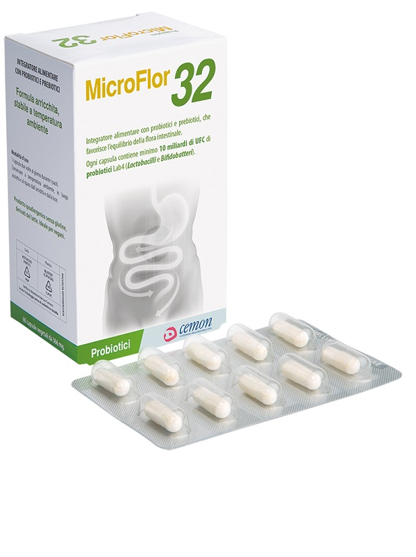MICROFLOR 32 60 CAPSULE VEGETALI - Farmadott.it