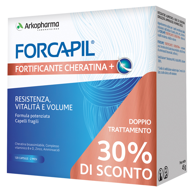 FORCAPIL FORTIFICANTE CHERATINA+ PROMO 120 CAPSULE PREZZO SPECIALE - Farmadott.it