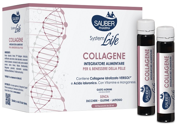 SAUBER SYSTEMLIFE ANTIETA' COLLAGENE 10 FLACONCINI DA 25 ML - Farmadott.it