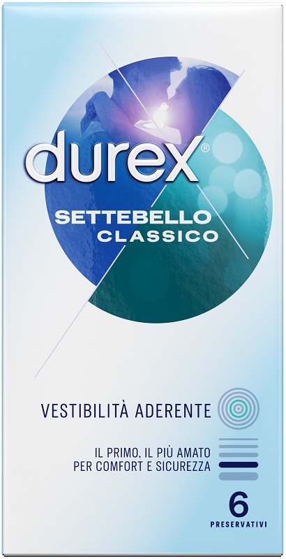 PROFILATTICO DUREX SETTEBELLO CLASSICO 6 PEZZI - Farmadott.it