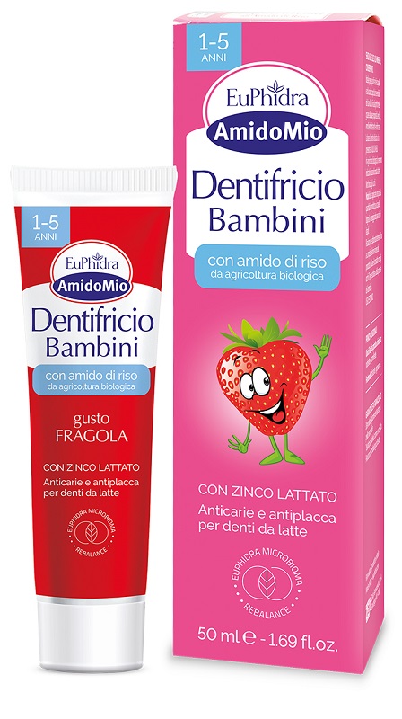 EUPHIDRA AMIDOMIO DENTIFRICIO FRAGOLA 1-5 ANNI 50 ML - Farmadott.it