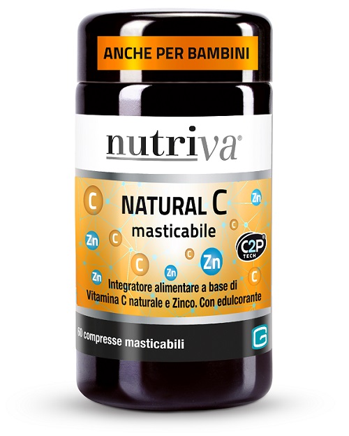 NUTRIVA NATURAL C 60 COMPRESSE MASTICABILI - Farmadott.it
