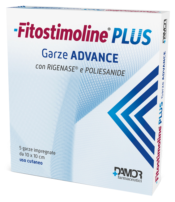 FITOSTIMOLINE PLUS GARZE ADVANCE IMPREGNATE 10X10 CM 5 PEZZI - Farmadott.it