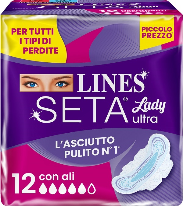 LINES SETA ULTRA ASSORBENTI LADY ALI DWCT 12 PEZZI - Farmadott.it