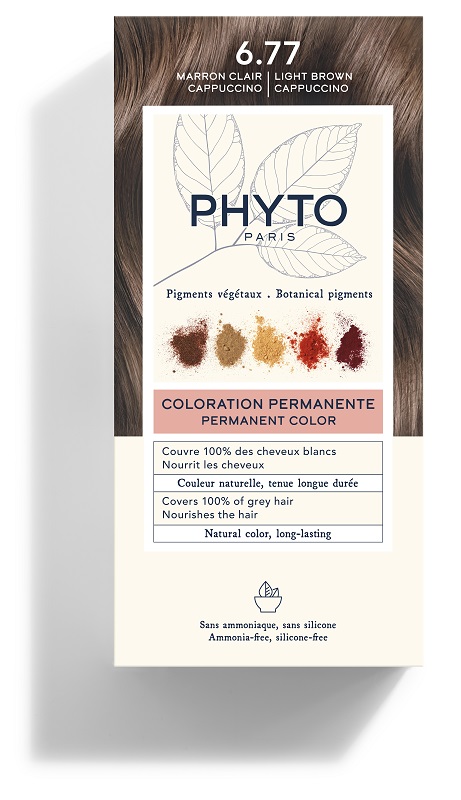 COLOR KIT 6,77 MARRONE CHIARO CAPPUCCINO LATTE RIVELATORE 50 ML + CREMA COLORANTE 50 ML + MASCHERA PROTETTIVA COLORE 12 ML + GUANTI - Farmadott.it