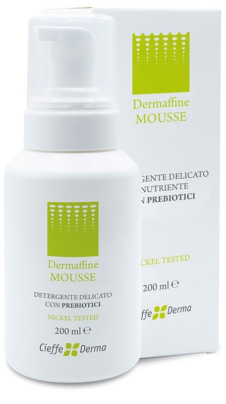 DERMAFFINE MOUSSE DETERGENTE DELICATO E NUTRIENTE CON PREBIOTICI 200 ML - Farmadott.it