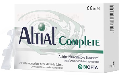 SOLUZIONE OFTALMICA LUBRIFICANTE ALTIAL COMPLETE 4 STRIP DA 5 FLACONI DA 0,5 ML - Farmadott.it