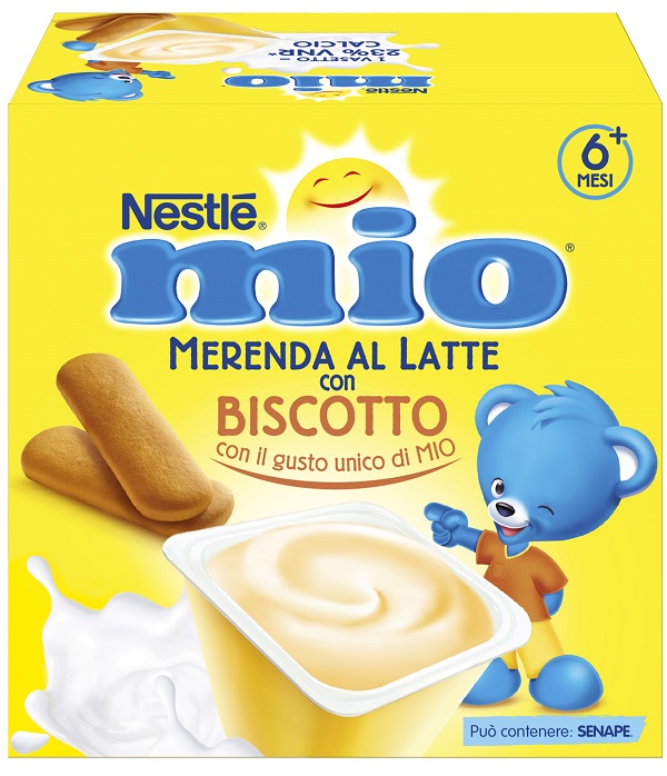 MIO MERENDA AL LATTE BISCOTTO 4 PEZZI DA 100 G - Farmadott.it