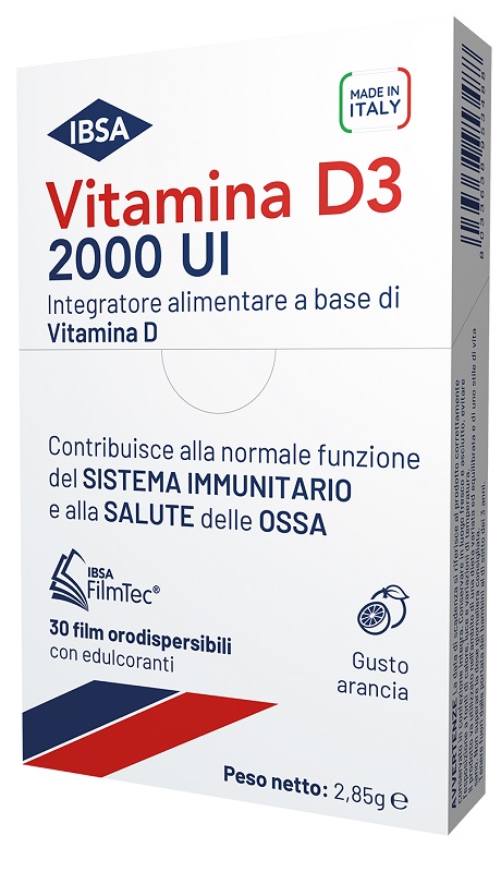 VITAMINA D3 IBSA 2000 UI 30 FILM ORODISPERSIBILI - Farmadott.it