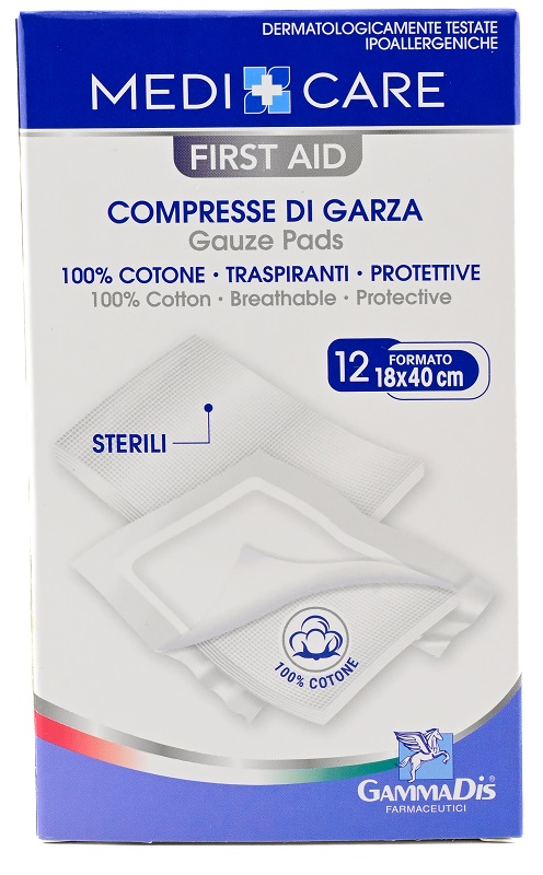 GARZA MEDICARE COTONE 18X40 CM 12 PEZZI - Farmadott.it