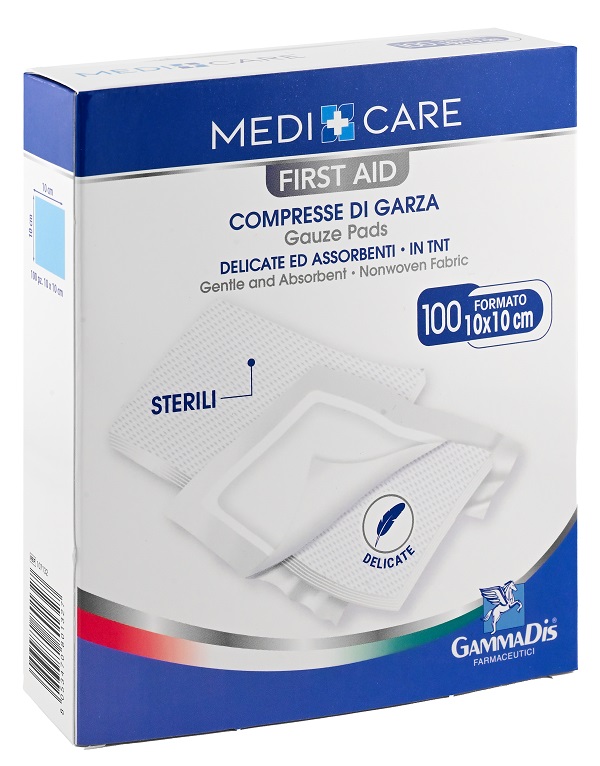 GARZA MEDICARE TNT 10X10 CM 100 PEZZI - Farmadott.it