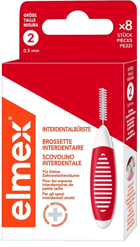 ELMEX INTERDENTAL BRUSH RED 0,5MM 8 PEZZI - Farmadott.it