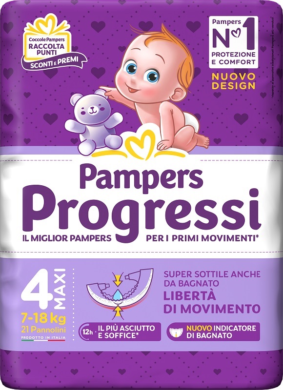 PAMPERS PROGRESSI MAXI 21 PEZZI - Farmadott.it