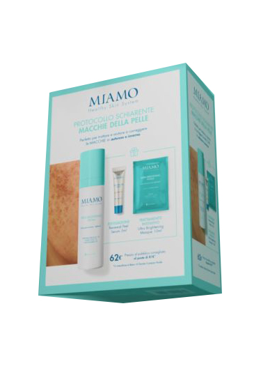 MIAMO 2024 COFANETTO MACCHIE INVERALI 2024 TRIPLE BRIGHTENING CREAM 50 ML + RENEWAL PEEL SERUM 5M + ULTRA BRIGHTENING MASQUE 10 ML - Farmadott.it
