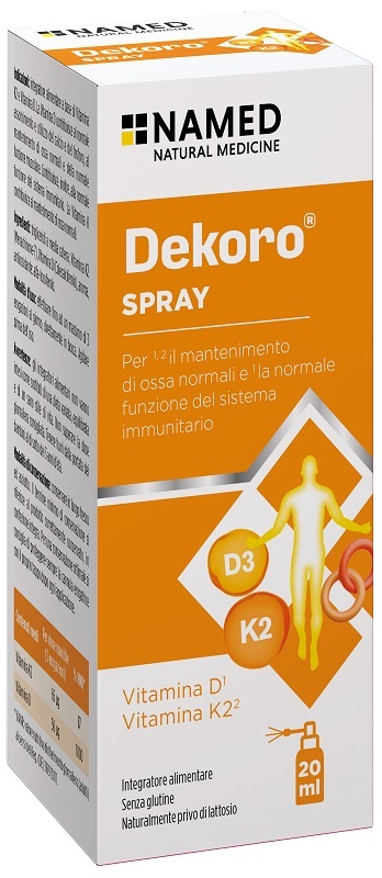 DEKORO SPRAY 20 ML SENZA GLUTINE, NATURALMENTE PRIVO DI LATTOSIO - Farmadott.it