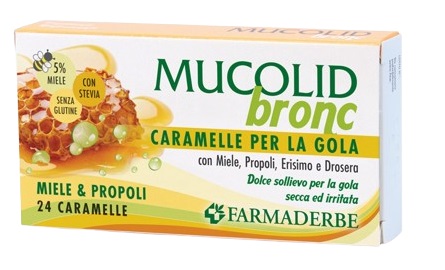 MUCOLID BRONC MIELE & PROPOLI 24 CARAMELLE - Farmadott.it