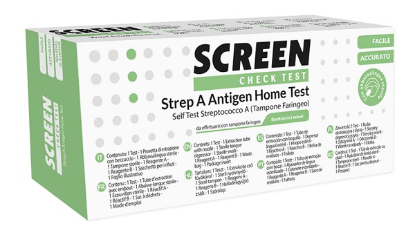 STREP A ANTIGEN HOME TEST DETERMINAZIONE QUALITATIVA ANTIGENI STREPTOCOCCO A DA TAMPONE FARINGEO 1 PEZZO - Farmadott.it
