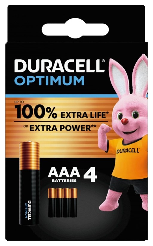 DURACELL OPTIMUM AAA B4 4 PILE BLISTER - Farmadott.it