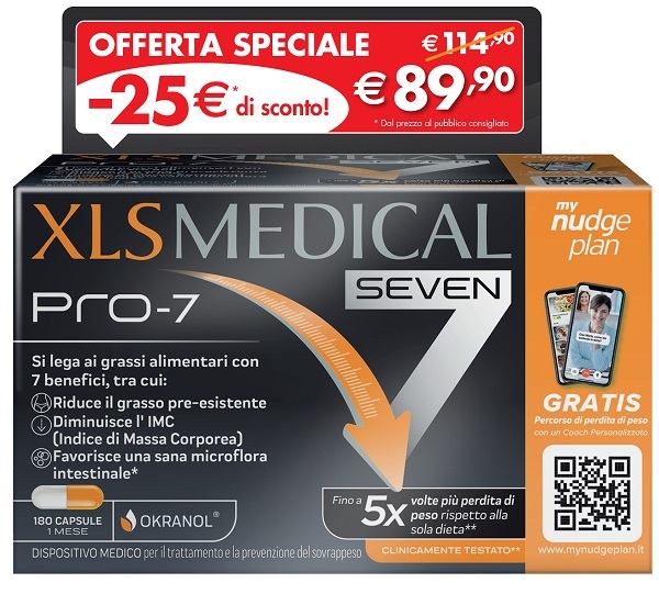 XLS MEDICAL PRO 7 180 CAPSULE TAGLIO PREZZO - Farmadott.it