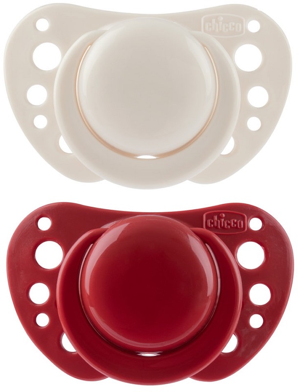 CHICCO SUCCHIETTI AIR ROSSO SILICONE 6-16 MESI 2 PEZZI - Farmadott.it