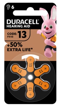 DURACELL EASY TAB 13 ARANCIO BATTERIA PER APPARECCHIO ACUSTICO 6 PEZZI - Farmadott.it