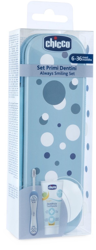 CHICCO SET DENTALE 6 MESI+ AZZURRO - Farmadott.it