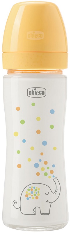 CHICCO BIBERON PERFECT GLASS UNISEX SILICONE DA 240 ML - Farmadott.it