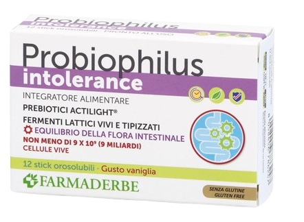 PROBIOPHILUS INTOLLERANCE 12 STICK PACK - Farmadott.it