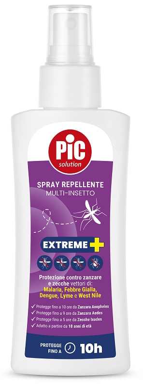 PIC SOLUTION SPRAY REPELLENTE MULTI-INSETTO EXTREME+ 100 ML - Farmadott.it