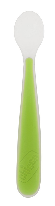 CHICCO SOFTLY SPOON CUCCHIAIO MORBIDO IN SILICONE VERDE 6M+ - Farmadott.it