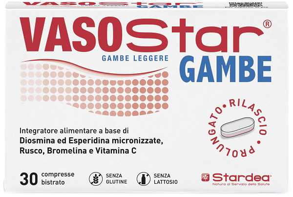 VASOSTAR GAMBE 30 COMPRESSE BISTRATO SENZA GLUTINE SENZA LATTOSIO - Farmadott.it